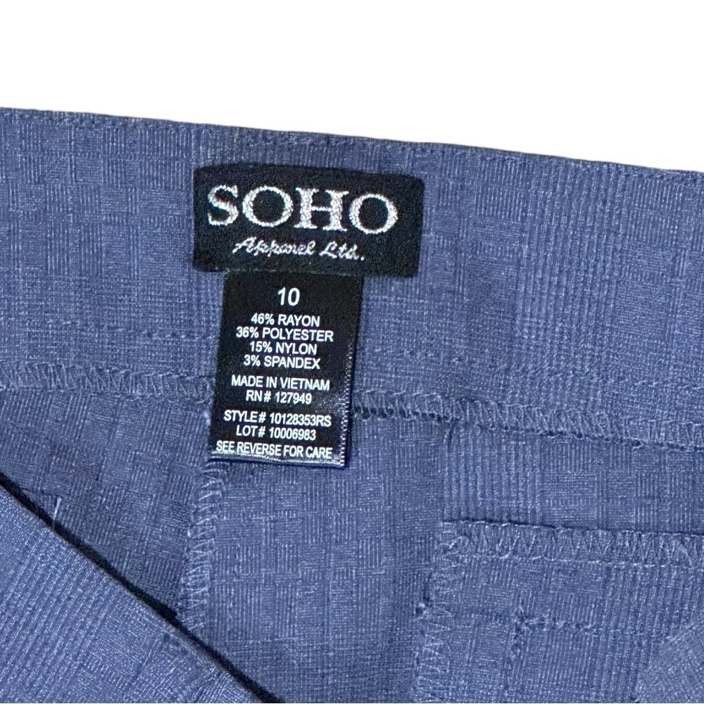 SOHO Apparel Blue Straight Leg Dress Pants Size 10 NWT - Picture 5 of 6